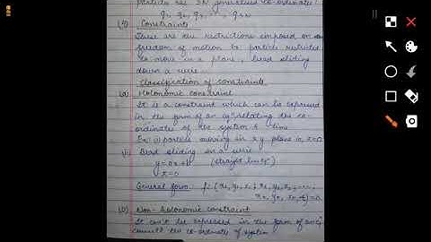 Degree of Freedom | Constraints | Classical Dynamics | Proper Generalised Co-ordinate |