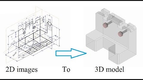 A simple conversion from 2D images to a 3D model using Inventor