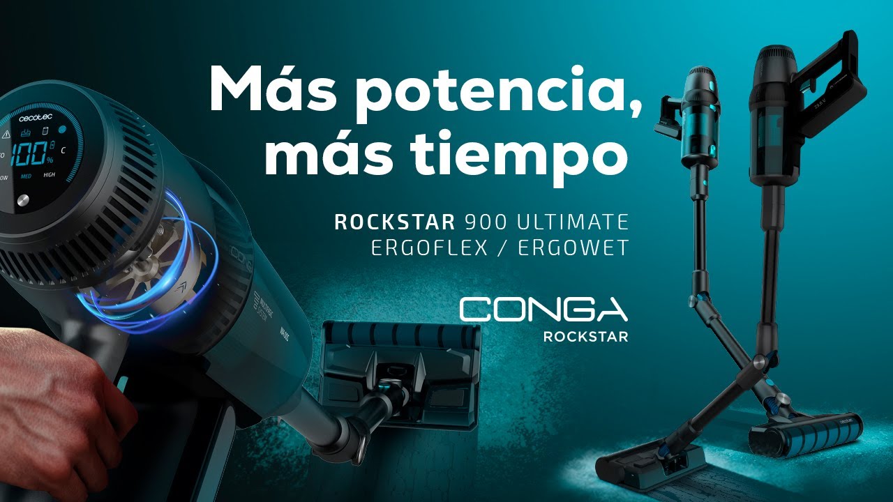 Cecotec Aspirador Escoba Sin Cable Conga Rockstar 900 Ultimate