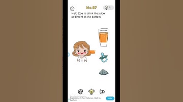 no.87 Help zoe to drink  the juice sediment at the bottom#brainout#shorts#braingames#brainoutlive#yt
