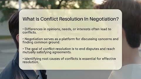 What Is Conflict Resolution In Negotiation? - The Personal Growth Path