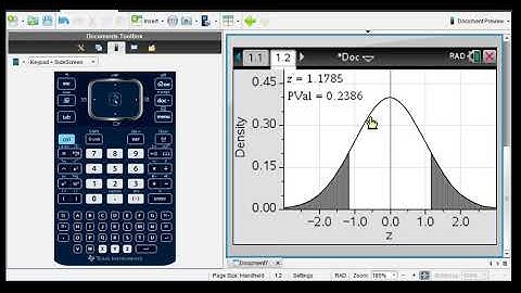 Draw Normal Curve TI Nspire Z Test for the Mean