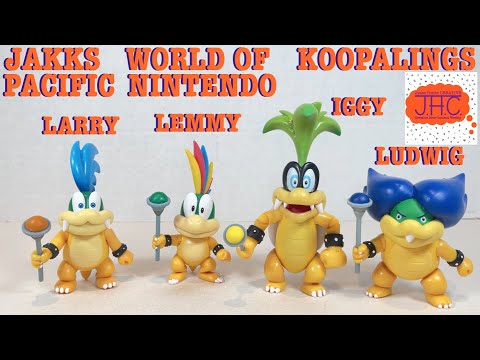 Koopalings Larry Lemmy Iggy Ludwig Action Figure Review! Magic Wand Jakks Pacific World of Nintendo