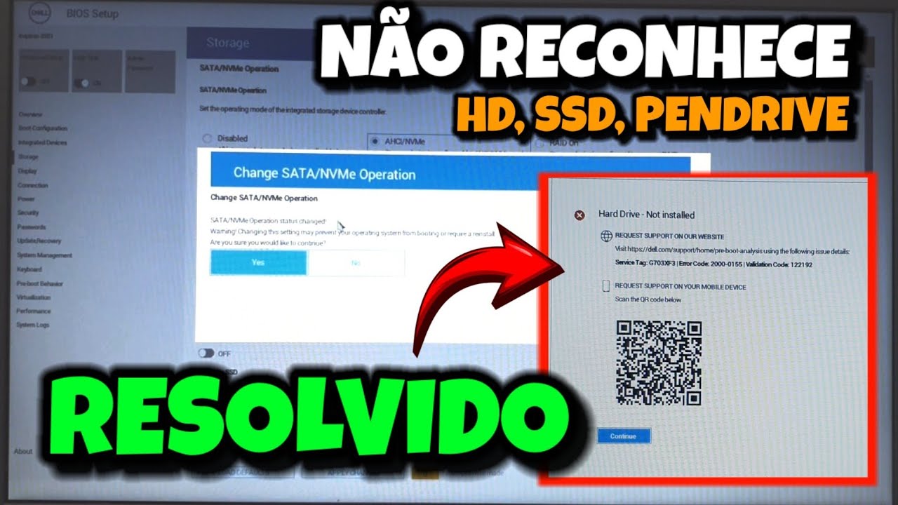 💻 Notebook Dell não detecta HD ou SSD? Veja como configurar a