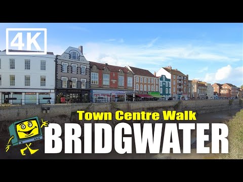 BRIDGWATER Somerset UK October 2022 - 4K Walking Tour