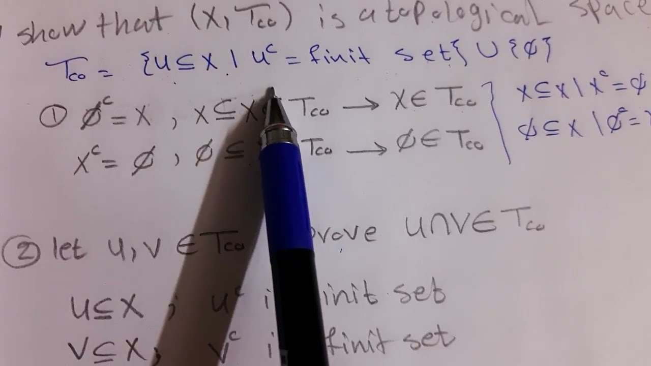 ☆تبولوجي(مبرهنه فضاء المتممات Cofinit topology)