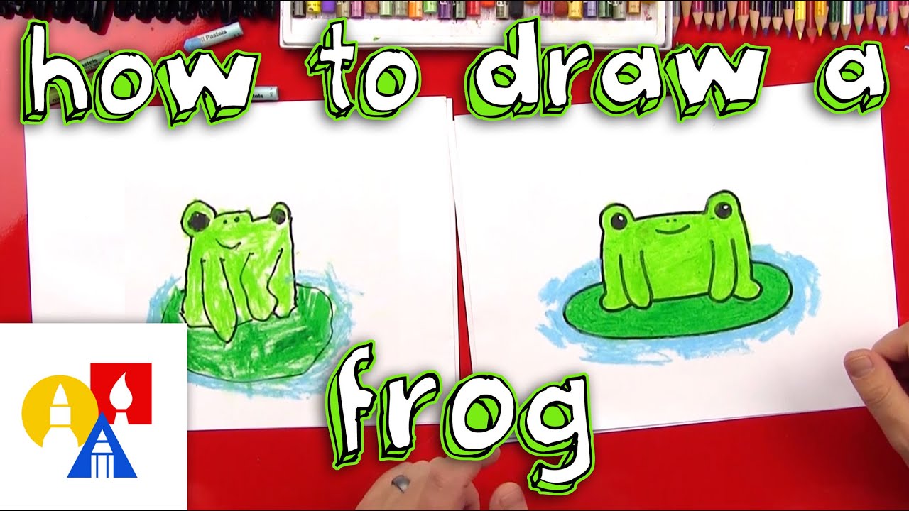 how to draw a frog step by step for kids easy