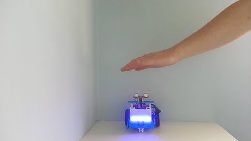 mBot LED bar graph (with Me LED Matrix + Ultrasonic Sensor + mBlock code)