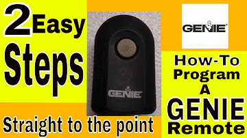 Genie Garage Door Remote Programming 2 Easy Steps