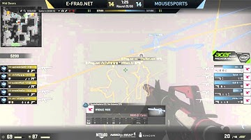 CS:GO Mousesports Nex 3 kill vs E-Frag.net
