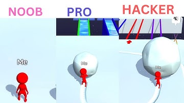 NOOB vs PRO vs HACKER - Snow Race !!! Gameplay