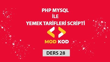 Php Dersleri - Ders 28- Yemek Tarifleri Scripti - Yemek Ekleme
