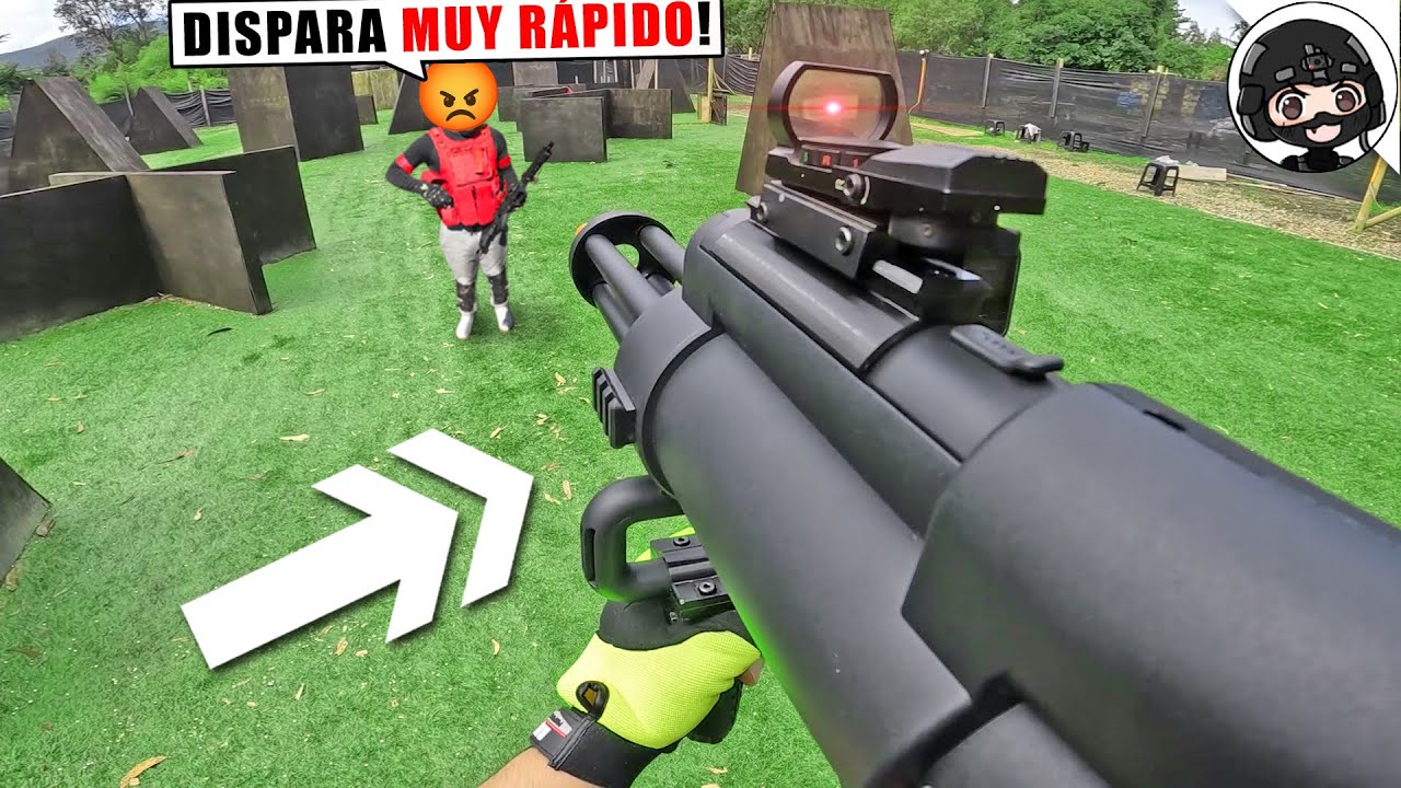 CONSTRUÍ el RIFLE MÁS RÁPIDO del MUNDO❗️ 😱 ▬ 4 CAÑONES 🔥 ▬ Airsoft Gamepplay