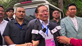 Former CM and SDF President Pawan Chamling Speaks With Media After Casting His Vote in Namchi