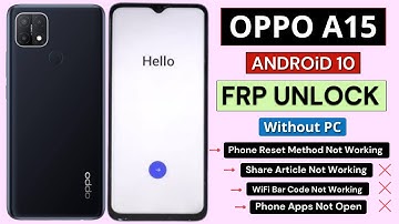 Oppo A15 Frp Bypass Without Pc | Oppo A15 (CPH2185) Google Lock Bypass | Oppo A15 FRP Unlock