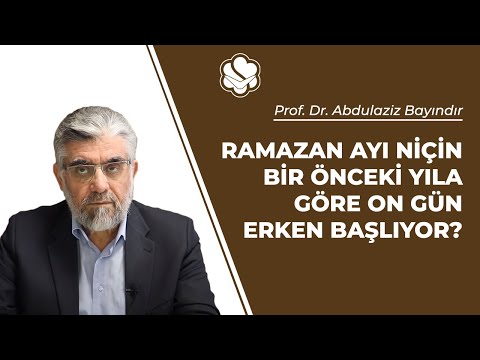 Ramazan ayı niçin bir önceki yıla göre on gün erken başlıyor? | Prof. Dr. Abdulaziz BAYINDIR