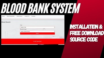 Blood Bank Management Project System in PHP