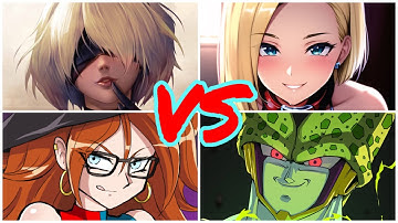 【MUGEN】2B & Android 21 VS Android 18 & Perfect Cell - "Cyborg Battle 2"