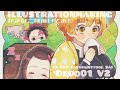 【鬼滅の刃】善逸＆禰豆子＋α描いてみた￤XP-PENDeco01V2レビュー【イラストメイキング】