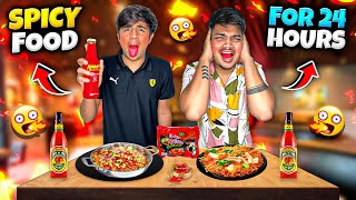 Living On SPICY FOOD🥵🌶 For 24HOURS⏰ Gone Wrong - Ritik Jain Vlogs