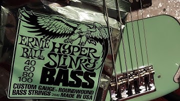 Ernie Ball Hyper Slinky Bass Strings Through Bridge vs. Through Body