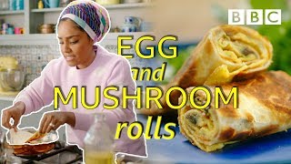 Nadiya's 5 minute crispy egg rolls - BBC image