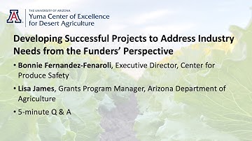 Developing Successful Projects to Address Industry Needs from the Funders’ Perspective
