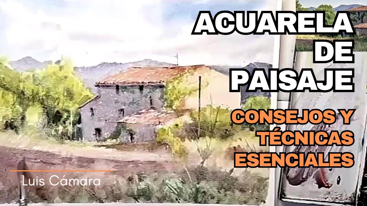 Cómo pintar un PAISAJE EN ACUARELA. Técnicas básicas PASO A PASO.