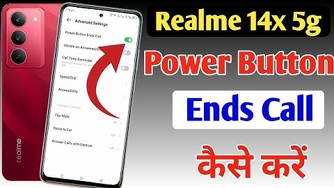 Realme 14x 5g power button ends call setting | disconnect call power button call cut Realme 14x 5g