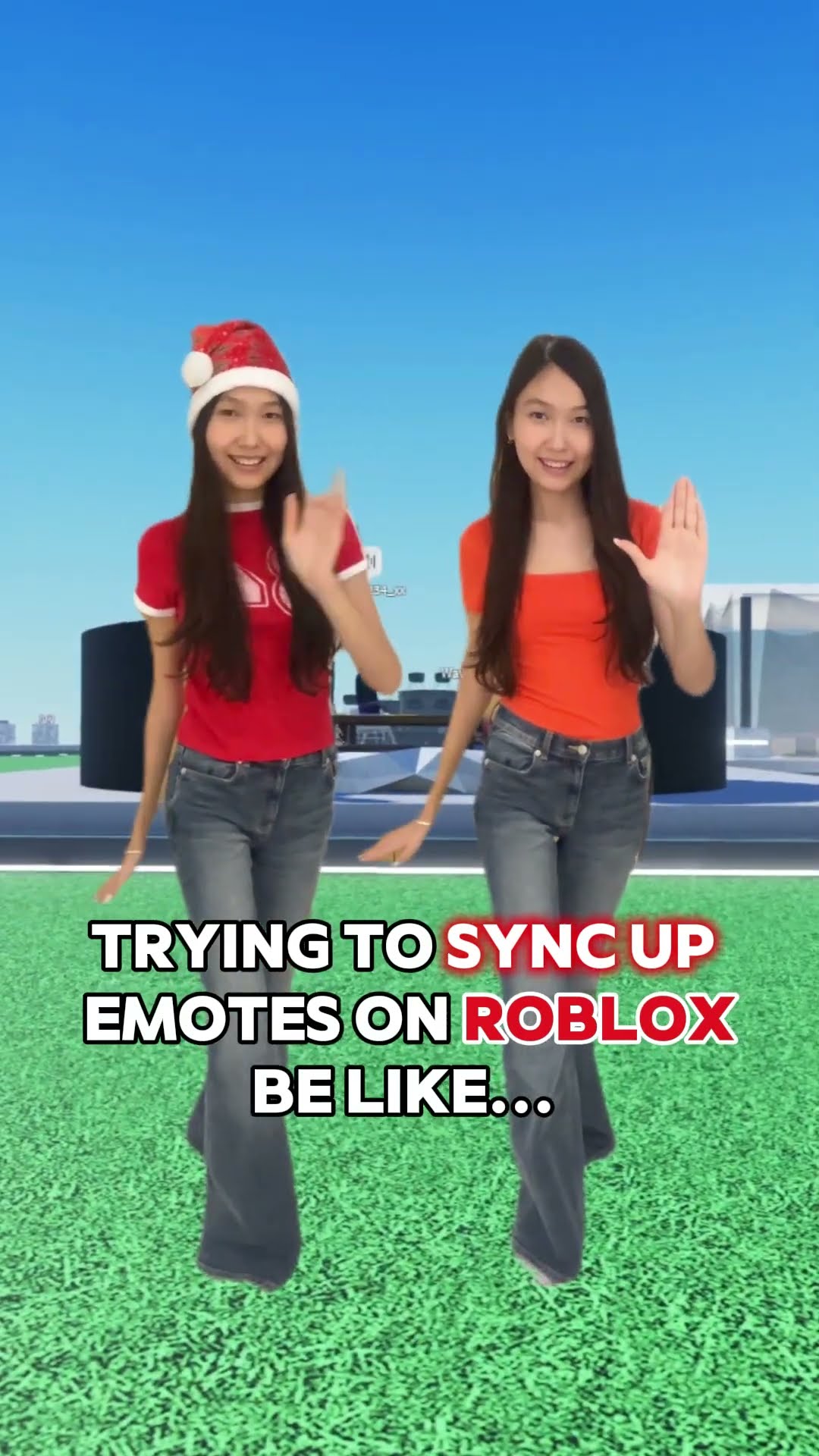 ME and MY FRIEND Trying To SYNC UP EMOTES On ROBLOX ?☠ #roblox #robloxshorts