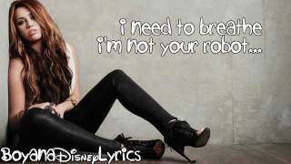 Miley Cyrus - Robot (Lyrics Video) HD chords