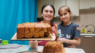 В деревне снега много а вкусных пирогов еще больше) Отрывной пирог.