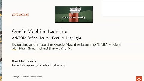 Migrating Oracle Machine Learning Models from Development to Production