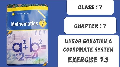 Afaq Sun Series Class 7 Mathematics _ Exercise 7.3 (Q3,4)