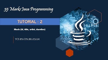 TCS IPA 35 Marks Java Question || JAVA Programming || Music || Tutorial - 2
