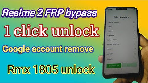 Realme 2 FRP bypass (Rmx1805)  1 click Google account  Unlock