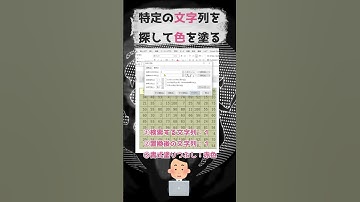 #エクセル#特定の文字列を探して色を塗る#置換#shorts