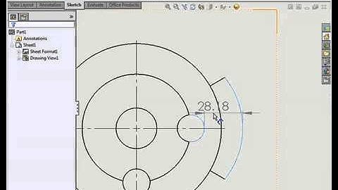 SolidWorks 2014 Tutorials -  Dimensioning Points of the Arc - What