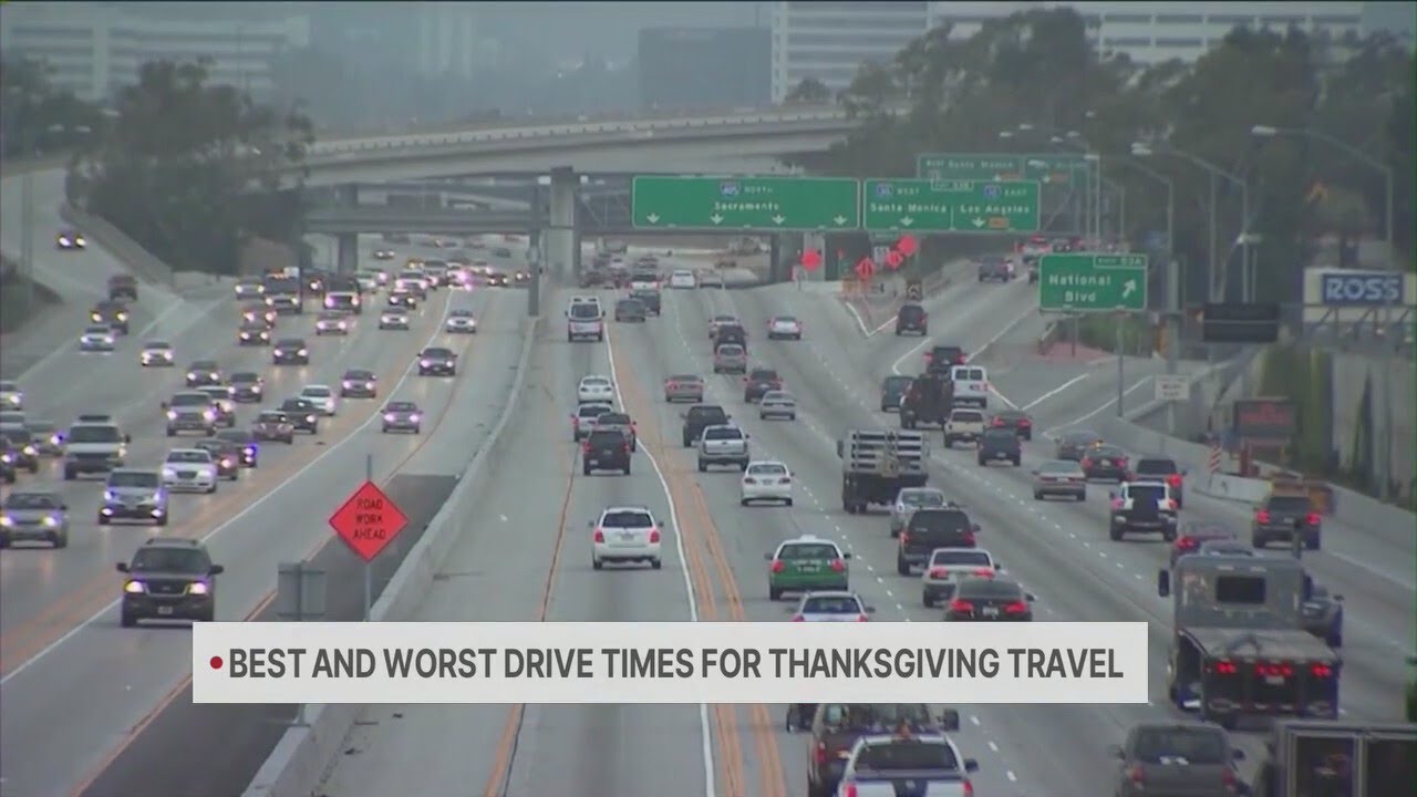 Best and worst drive times for Thanksgiving travel - YouTube