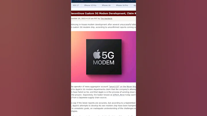 Apple FAILED to develop 5G modem - DayDayNews