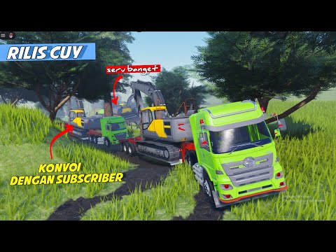 UPDATE BSTS ID RILIS! Muatan Excavator Baru + Konvoi Bareng Subscriber 🔥🚛 | Roblox BSTS ID