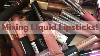 MIXING ALL MY LIQUID LIPSTICKS TOGETHER