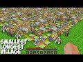 I found most SMALLEST and LONGEST VILLAGE in Minecraft ! TINY VILLAGE !