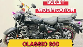 BULLET MODIFICATION | BULLET 350 CLASSIC MODIFICATION | classic 350 matte black modified |