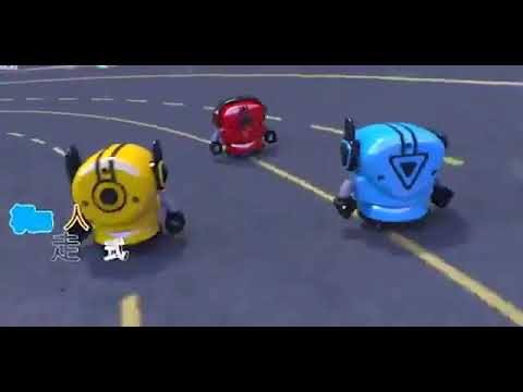 بلبل روبوت 3*1 Toy Spinning Top Robot Battle Gyro Pull Back Car Spinning In Wind Up Gyro