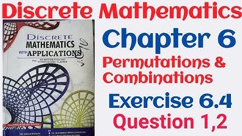 Discrete Mathematics by Dr. Abdur rehman chapter 6  Exercise 6.4 Question 1,2 ||  B