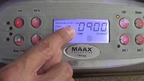 2011 & 2012 Maax Spas Settings and Controls