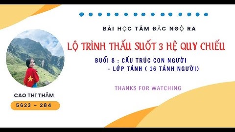 THẤU SUỐT 3 HỆ QUY CHIẾU    B8   CẤU TRÚC CON NGƯỜI   LỚP TÁNH NGƯỜI