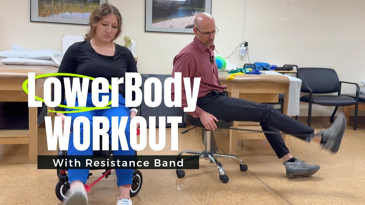 Укрепление ног со стула 🔥 6-минутная тренировка для нижней части тела с эластичной лентой #фитнес...