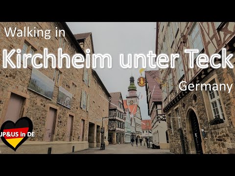 【Kirchheim unter Teck】🇩🇪Walking in Kirchheim unter Teck Germany/Walking Tour/Day trip from Stuttgart